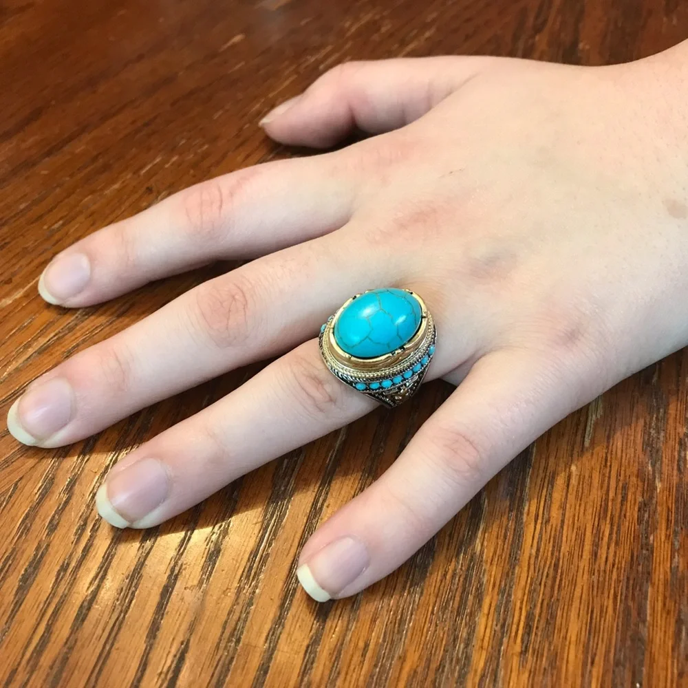 Handmade Unisex Turquoise Ring! - Picture 4 of 6